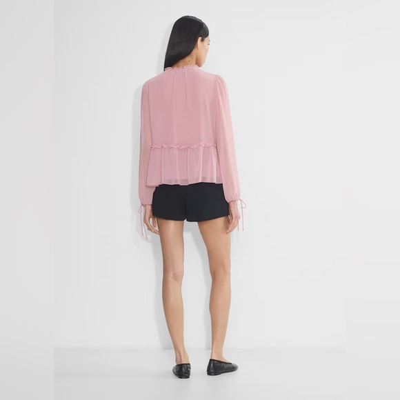 Aritzia Wilfred Rhyme Blouse Elegant Pink Women's Formal Wedding Summer Top XXS - Picture 5 of 16